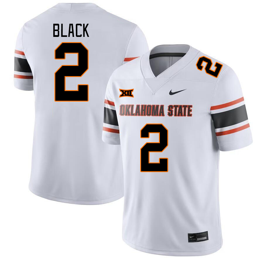 Oklahoma State Cowboys #2 Korie Black College Football Jerseys Stitched Sale-White